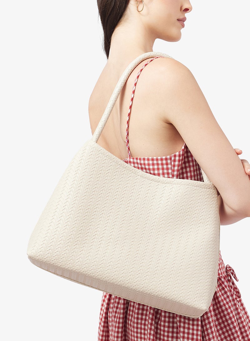 GLAMOROUS Woven Tote Shoulder Bag - Image 1